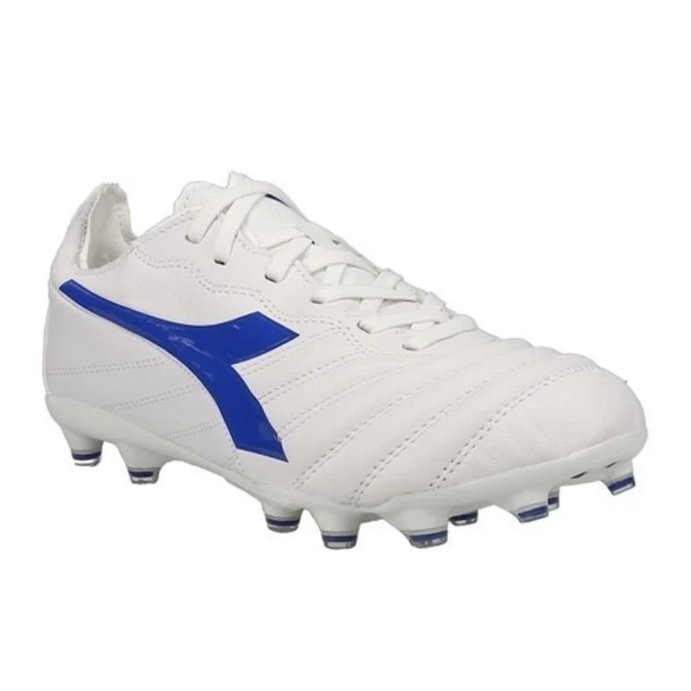 Diadora Brasil Elite 2 Lt Lp12 Soccer Cleats Mens Size 6.5/Women's 8 White Blue